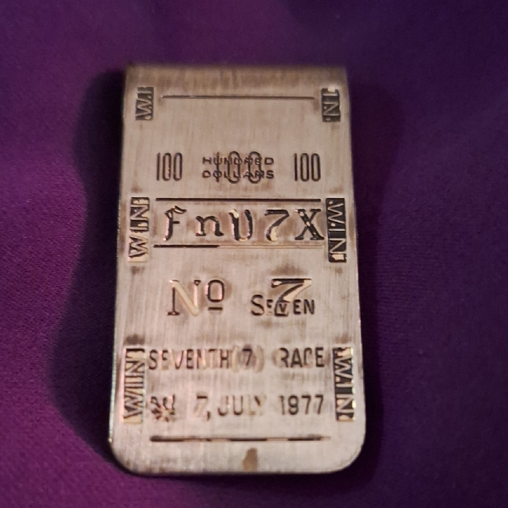 Vintage 100 "Fnu7X" No 7 Money Clip